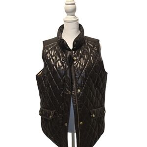 Talbots Dark Brown Quilted Vest